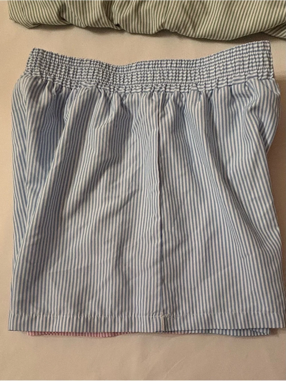 SHEIN Striped Pull-On Shorts - Pink, Blue & Green Sz S